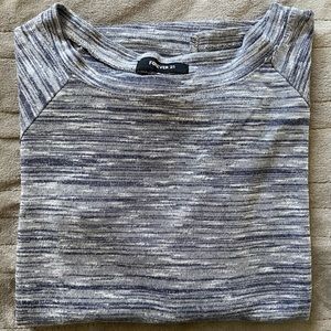 Blue and white full sleeve shirt